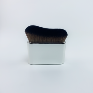 <span class=keywords><strong>Pinceau</strong></span> <span class=keywords><strong>Kabuki</strong></span> plat multifonctionnel écologique personnalisé pour le corps et le visage, manche en plastique, pour fond de teint et blush - Product Image 4