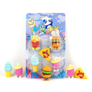 Soododo khuyến mãi bán buôn văn phòng ưa thích Dễ Thương 3D thực phẩm câu đố hình bút chì toppers tẩy đầy màu sắc - Product Image 1