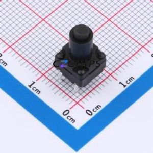 TSW08115-140B333BA Tactile Switch Through hole Component (THT)-4P,8x8mm Switch Single Pole Single Throw Round Button 1.8N 8mm - Product Image 1