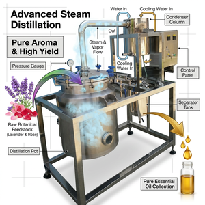 Purificador de <span class=keywords><strong>Aceites</strong></span> <span class=keywords><strong>Esenciales</strong></span> Automático de Tamaño Pequeño <span class=keywords><strong>y</strong></span> Mediano, Destilador de Perfume <span class=keywords><strong>para</strong></span> Extracción de Rosa, Jazmín, Agarwood <span class=keywords><strong>y</strong></span> Frankincienso por Vapor - Product Image 5