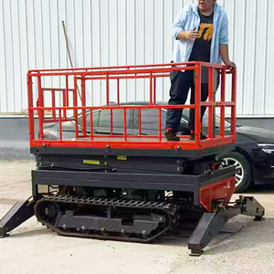 Desain baru gunting angkat Diesel 4m 7m 8m gunting kecil pengangkat 500kg Platform gunting kerja udara meja angkat portabel - Product Image 4