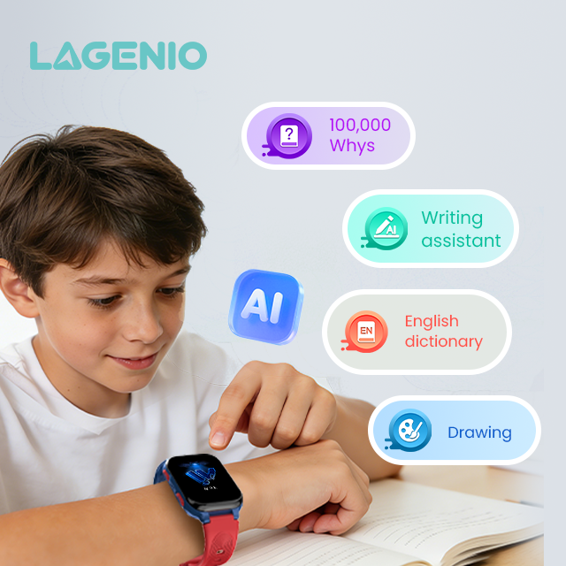 LAGENIO Global Band K9 AI Smart Watch Android 8.1 1+8GB GPS+LBS+WIFI Positioning SOS Button Video Call RoHS 4G Kids Smart Watch