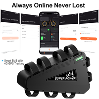 Batterie Li-Ion intelligente 48V 30Ah avec GPS pour vélo électrique 21700, moteur 1500W, étanche IP66, connecteur XT60, haute performance 3C (Stock US)