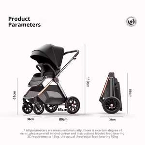 High Quality One-click Folding Lightweight And High Viewing Angle Newborn Stroller Can Sit Lie - Product Image 2