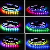 WS2815 5050RGB Bande LED intelligente 12V DC 5m Rouleau 30 60 144LEDsM Noir Blanc PCB IP30 IP65 IP67 Lumière Pixel adressable individuellement