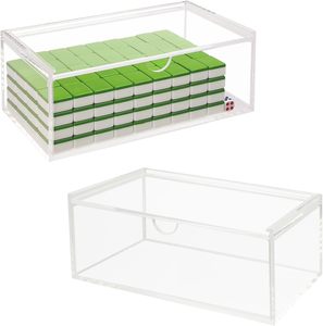 No Assembly Needed Premium 5mm Acrylic Mahjong <b>Storage</b> Box for American Tiles - Product Image 1