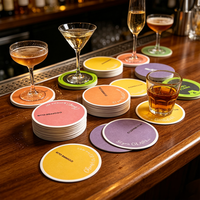 Sous-verres en papier jetables personnalisés en gros, sous-verres absorbants en papier pour café, bar, publicité de marque, accessoires de table