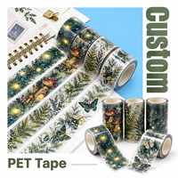 Rouleaux de ruban adhésif PET OEM personnalisés, autocollants brillants pour Junk Journal