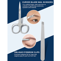 Ensemble cadeau de manucure 8 en 1 avec logo personnalisé, coupe-ongles en acier inoxydable, tondeuse à poils du nez, kit d'outils de toilettage avec étui de voyage magnétique