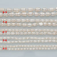 Perles de culture d'eau douce en vrac de 2 à 10 mm, perles d'eau douce naturelles blanches, cordons de perles d'eau douce, vente en gros, bijoux baroques