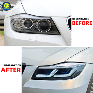 ไฟหน้า YU GUANG สำหรับ BMW ซีรีส์ 3 <span class=keywords><strong>E90</strong></span> ปี 2005 2009 2012 อุปกรณ์ตกแต่งรถยนต์ ไฟหน้าอัพเกรด <span class=keywords><strong>E90</strong></span> ไฟหน้ารถยนต์ด้านหน้า ไฟ DRL สีเหลือง - Product Image 3