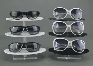 Özel akrilik masaüstü gözlük/güneş gözlüğü standı çok katmanlı standı ekran ve raflar