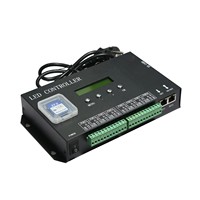 Controlador de Luces LED Digitales Programable DMX512 de 8 Puertos Metálicos H807SA, 8 Canales, 8192 Píxeles, Tarjeta SD, Art-Net, DMX Fácil