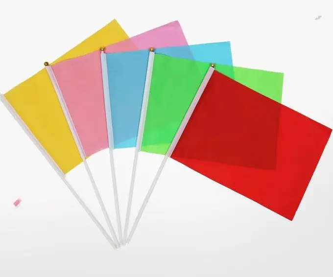 Дизайн на заказ двухсторонний Печатный мини-Развевающийся Флаг всех стран 14x21 см многоцветные полиэфирные ручные флаги