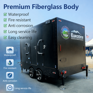 Toilettes portables personnalisables, remorque de toilettes mobiles d'extérieur <span class=keywords><strong>avec</strong></span> <span class=keywords><strong>douche</strong></span>, remorque de toilettes portables pour camping, parc, festival - Product Image 3