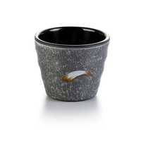 Gedrukt Zwarte Japanse Stijl Ronde Thee Koffie Melamine Japanse Cup