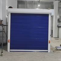 Porte de stockage frigorifique automatique en PVC imperméable à haute vitesse, porte à enroulement rapide isolée, prête à l'emploi pour usage commercial