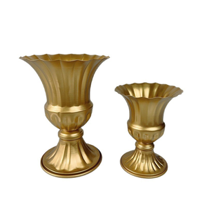 Vase à fleurs vintage européen en fer forgé, pot de plante en métal, jardinière antique rustique, support <span class=keywords><strong>d</strong></span>écoratif pour la maison, les mariages, le jardin, l'extérieur et la terrasse - Product Image 6