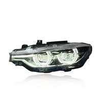 Phares LED Angel Eye à 3 couleurs commutables WLJ pour BMW F30 F35 V3, boîtier argenté d'origine, ensemble de phares, plug and play