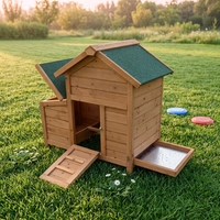 Poulailler Moderne Compact en Bois pour Petits Volailles, Abri Extérieur Étanche pour Poules, Niche d'Élevage de Jardin de Haute Qualité