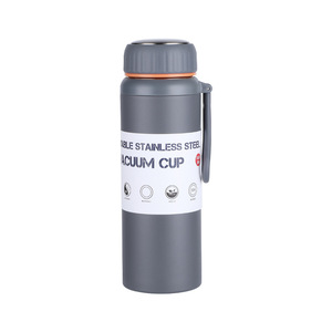 Termo de acero inoxidable de doble pared con logotipo personalizado, botella de agua aislada con taza, gran capacidad, <span class=keywords><strong>1000ml</strong></span>, venta al por mayor - Product Image 1