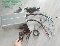 Kit DIY pour trottinette électrique et vélo électrique : contrôleur 30MOSFET + écran M808X + NFC + interrupteur + accélérateur – Pièce de rechange pour kart, VTT, UTV