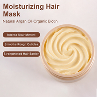 Masker Rambut Pelembap Salon untuk Perawatan Penguatan Rambut Anti Rontok Bebas Sulfat Masker Rambut Organik Biotin