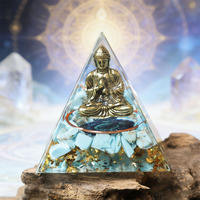 Pyramide d'Orgonite, Cristaux Énergétiques, Copeaux de Sphère, Obsidienne, Résine, Arbres de Guérison, Pyramides Chakra, Ornements de Décoration Intérieure
