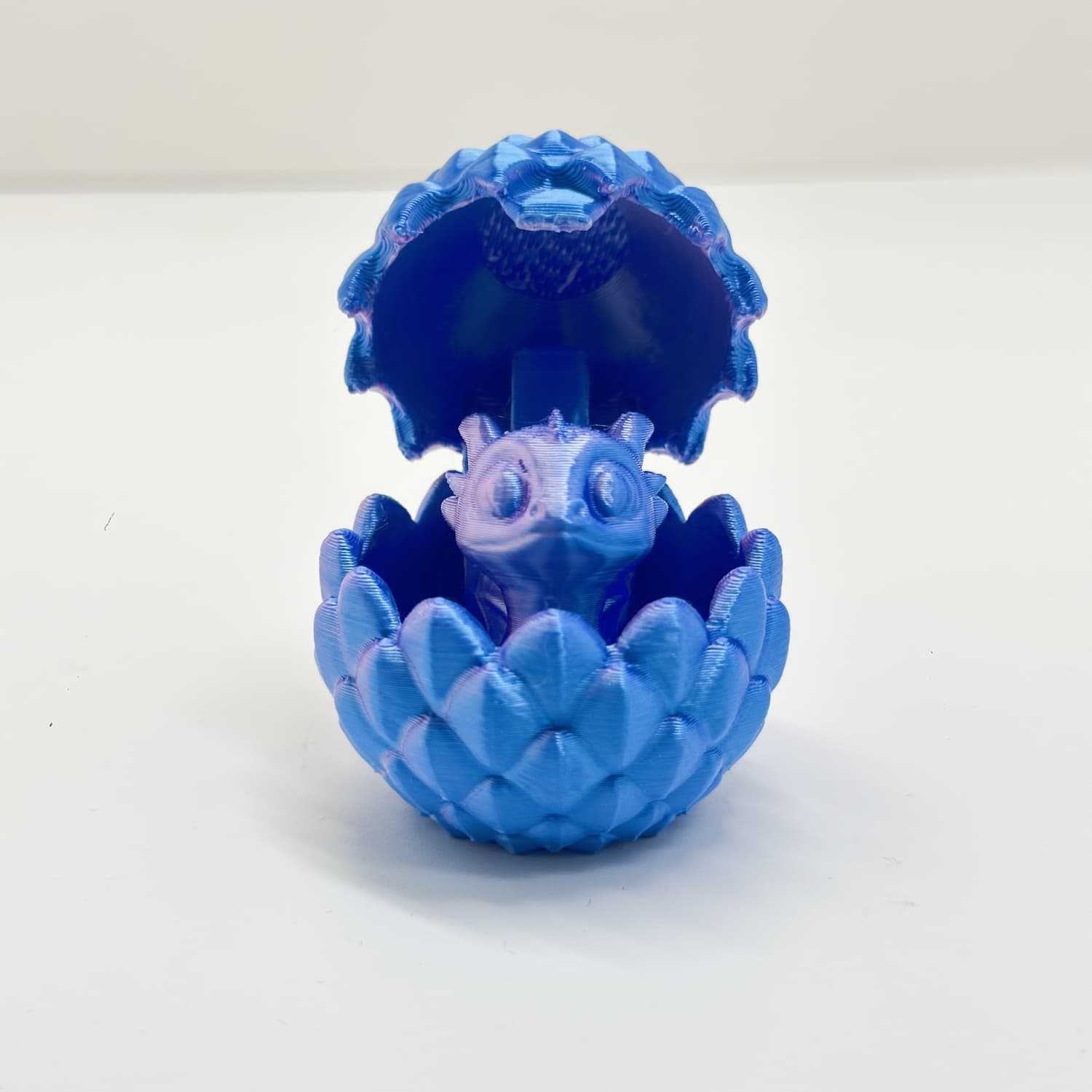 petit oeuf de dragon 4,5cm-bleu argent