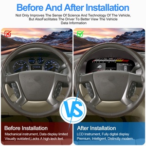 <b>For</b> Cadillac Escalade 2006-2013 Digital Dashboard Upgrade LCD Instrument Cluster <b>Speedometer</b> Panel 12.3" LINUX System - Product Image 2