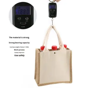 Sac fourre-tout en <span class=keywords><strong>toile</strong></span> avec poignées, logo imprimé, Wenzhou, en stock, vente en gros, bricolage, peinture à la main, graffiti, cadeau, vierge - Product Image 4