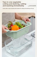 Nieuwe Keukenhulpjes Multifunctionele Zeefmand Fruit Snijder Hakmes Groentesnijder Voedselveilig 6 in 1 Keuken