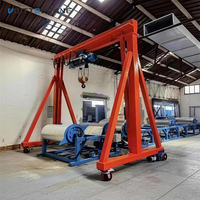 Grue à portique électrique mobile et portable CE ISO pour le levage de matériaux de garage, 3 tonnes, 5 tonnes, 10 tonnes