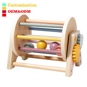 Tambour roulant 3 en 1 d'inspiration Montessori Jouets éducatifs en bois pour l'apprentissage précoce des nourrissons et des bébés - Product Image 4