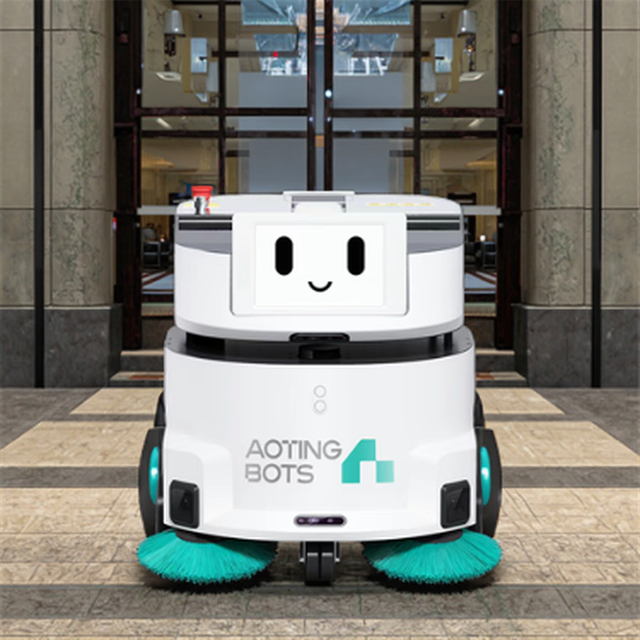 Energy-Efficient Industrial Factory Surface Dry Suction Autonomous Waterless Cleaning Robot