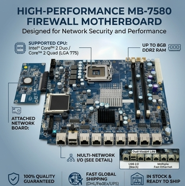 For MB-7580 MB-7580W Firewall Motherboard LGA1151 H110 Chipset 5 Intel I211 Gigabit LAN Network Security Mainboard