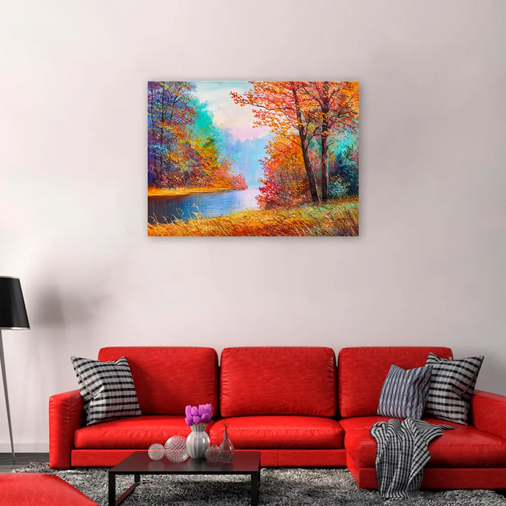 Lienzo abstracto moderno con estampado de patrones coloridos, pintura de Arte Contemporáneo, decoración para sala de estar, arte de pared para el hogar