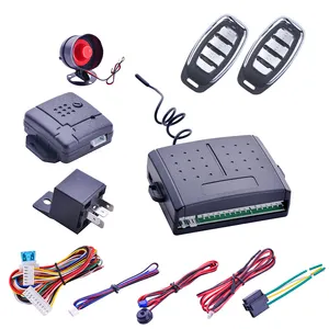 CA1003 DC12V Car Alarm System Auto 433.92mhz Learning Code Car Alarms Shock Sensor Keyless Entry Car Security Systerms 2 Remotes