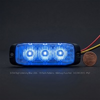 Feux latéraux bleus ambre 12V pour camions, véhicules de secours, engins de construction, vélos de montagne, feux de signalisation clignotants ultra-minces pour calandre