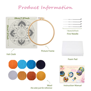 Cho chenistory dành cho người lớn & người mới bắt đầu <span class=keywords><strong>DIY</strong></span> thủ công kim nỉ Starter Kit mô hình trang trí len kim cảm thấy sơn với vải - Product Image 3