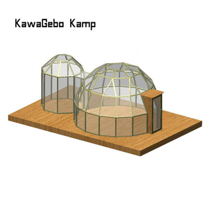 Kawagebo Kamp 4M struttura trapezoiale vetro personalizzato di lusso <span class=keywords><strong>Glamping</strong></span> Dome House per il campo - Product Image 4