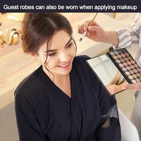 Robe de coiffeur personnalisée avec broderie et impression, en polyester imperméable, pour salon de beauté, SPA, avec logo personnalisé, kimono pour client