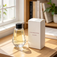 Botol Kaca Reed Diffuser 90ml dengan Tutup Sekrup, Botol Kaca Bening untuk Minyak Atsiri