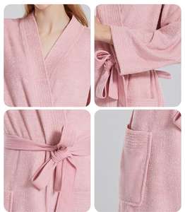 Peignoir en tissu éponge transfrontalier - Vêtement de détente unisexe confortable, peignoir <span class=keywords><strong>pour</strong></span> couples avec logo personnalisé, style fin <span class=keywords><strong>pour</strong></span> hôtels et chambres d'hôtes - Product Image 6