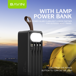Bavin แบตสำรอง<span class=keywords><strong>60000</strong></span>มิลลิแอมป์ต่อชั่<span class=keywords><strong>ว</strong></span>โมงแบบพกพาชาร์จเร็<span class=keywords><strong>ว</strong></span>22.5<span class=keywords><strong>ว</strong></span>ัตต์ PC030S <span class=keywords><strong>พา</strong></span><span class=keywords><strong>ว</strong></span><span class=keywords><strong>เวอร์</strong></span><span class=keywords><strong>แบงค์</strong></span> LED พร้อมไฟฉายและสายเคเบิ้ล - Product Image 6