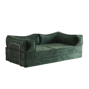 Sofá Individual Compacto de Diseño Moderno y Minimalista con Respaldo Cuadrado, Relleno de Esponja de Alta Densidad, Plegable, para Sala de Estar o Dormitorio - Product Image 1