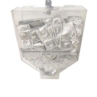 Boîte de rangement et de présentation de préservatifs en acrylique avec serrure, transparente, noire et blanche, Jinhua ALD-8042902, vente directe d'usine