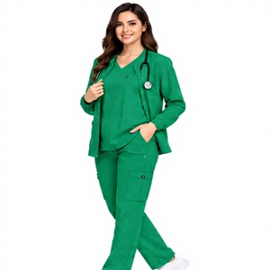 Bata de Laboratorio Profesional Color Marfil para Médicos, Unisex, Transpirable, de Algodón y Poliéster, Uniformes Clínicos de Manga Larga, Uniforme Médico al por Mayor - Product Image 1