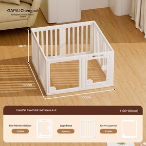 Cage <span class=keywords><strong>pour</strong></span> <span class=keywords><strong>chien</strong></span>, clôture <span class=keywords><strong>pour</strong></span> <span class=keywords><strong>chien</strong></span>, <span class=keywords><strong>barrière</strong></span> intérieure, clôture de protection <span class=keywords><strong>pour</strong></span> animaux de compagnie, chiens de petite taille, usage domestique, transparente, anti-évasion, enclos semi-transparent - Product Image 6