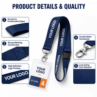 Lanyard Sekolah Kustom Anak-Anak Dua Sisi Kawaii Lucu Anime Dengan Tempat Kartu Identitas